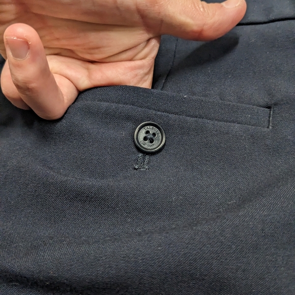 Talbots Petites Curvy Navy Blue Cropped Pants - Picture 8 of 8